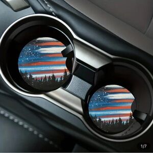 Scenic Car Cup Holder Coasters